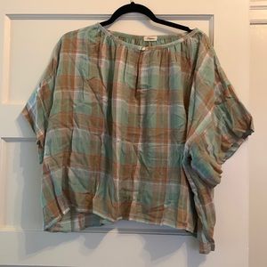 Atelier Delphine Top in Green Plaid